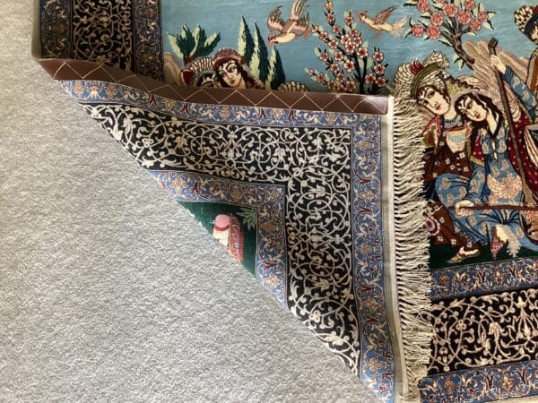 Ispahan wall Rug 4x3 67 Years old