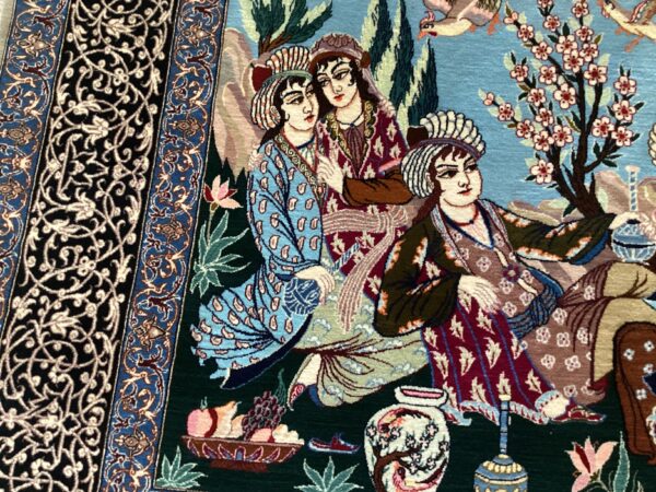 Ispahan wall Rug 4x3 67 Years old - Image 2