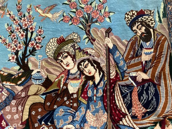 Ispahan wall Rug 4x3 67 Years old - Image 3