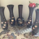 Five pieces handmade vases