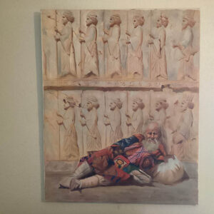 Behlol at Takht Jamshid hand painted 3x2 feet
