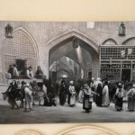Persian Market, hand painted Black Conte Percil no frame 2x 3,5