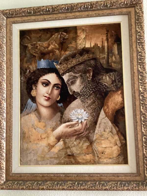 Cyrus the Great handmade Framed Rug