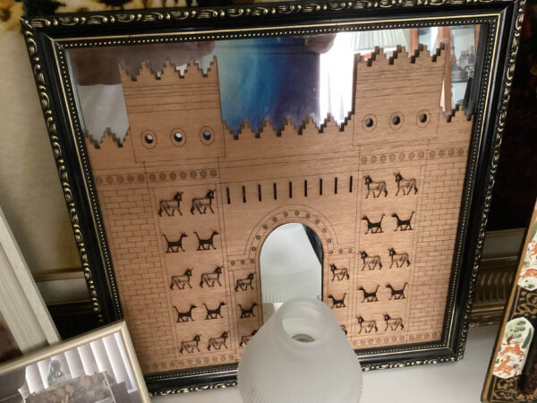Hand Made wooden Ishtar Gate w/ Mirror