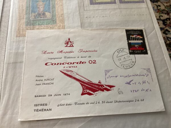 Commemorative of M.R. Pahlavi Flight with Concord