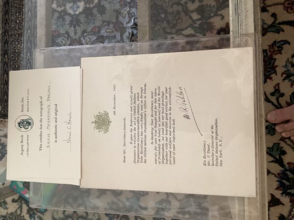 Letter and signature of the emperor