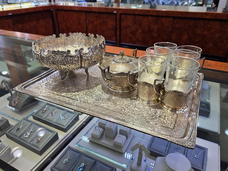 Silver Collection Display Exquisite Full Solid Silver Collection - Shop of Payam Javan Media